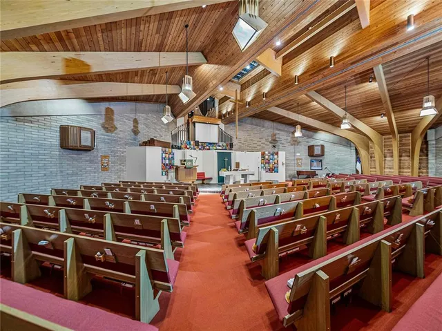 a view of a car park from a roof