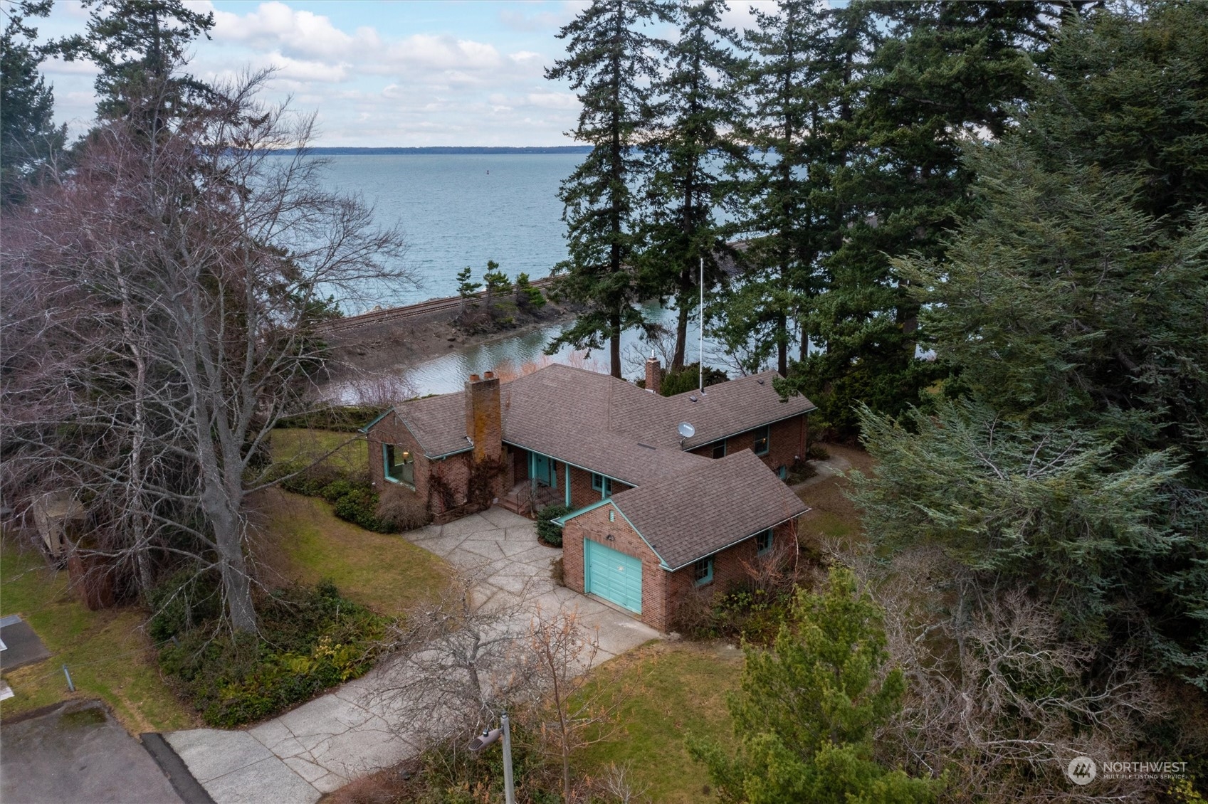 101 Willow Road Bellingham, WA 98225 - Photo 5 of 40 an aerial view of a house with yard and street view