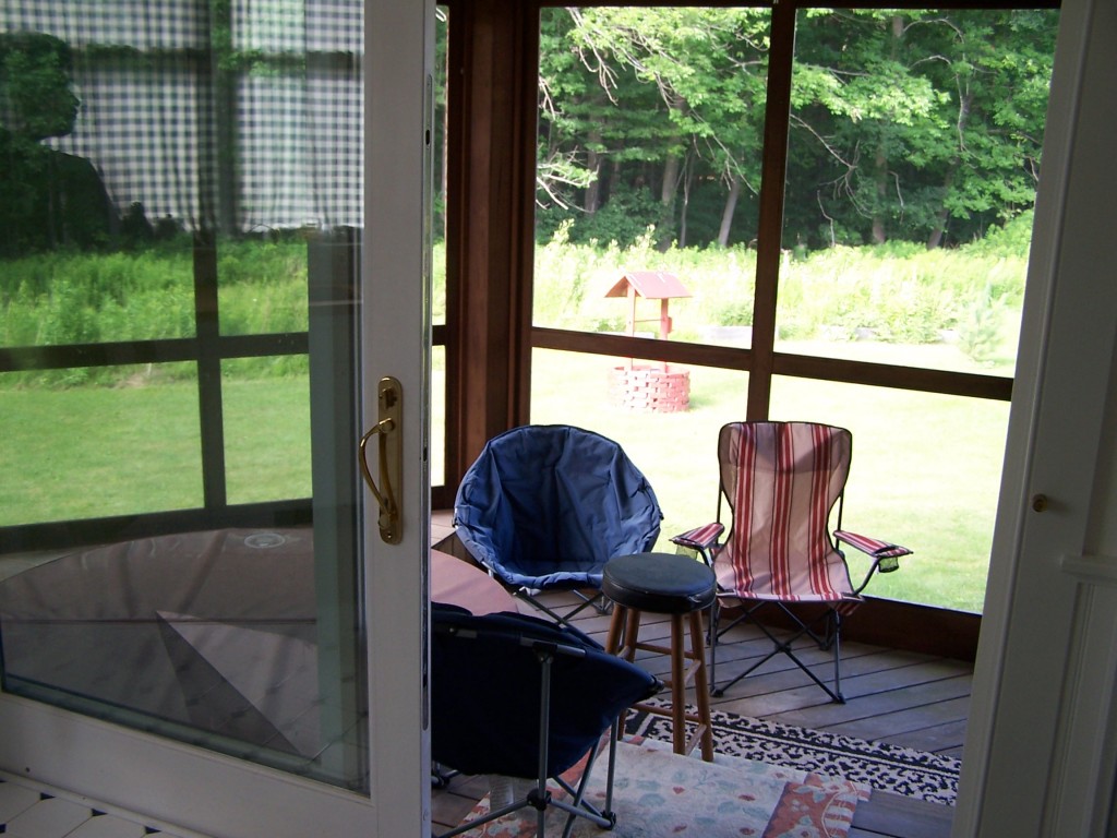 879 Wade Inn Road Becket, MA 01223 - Photo 9 of 29 a view of a chair and table in the balcony
