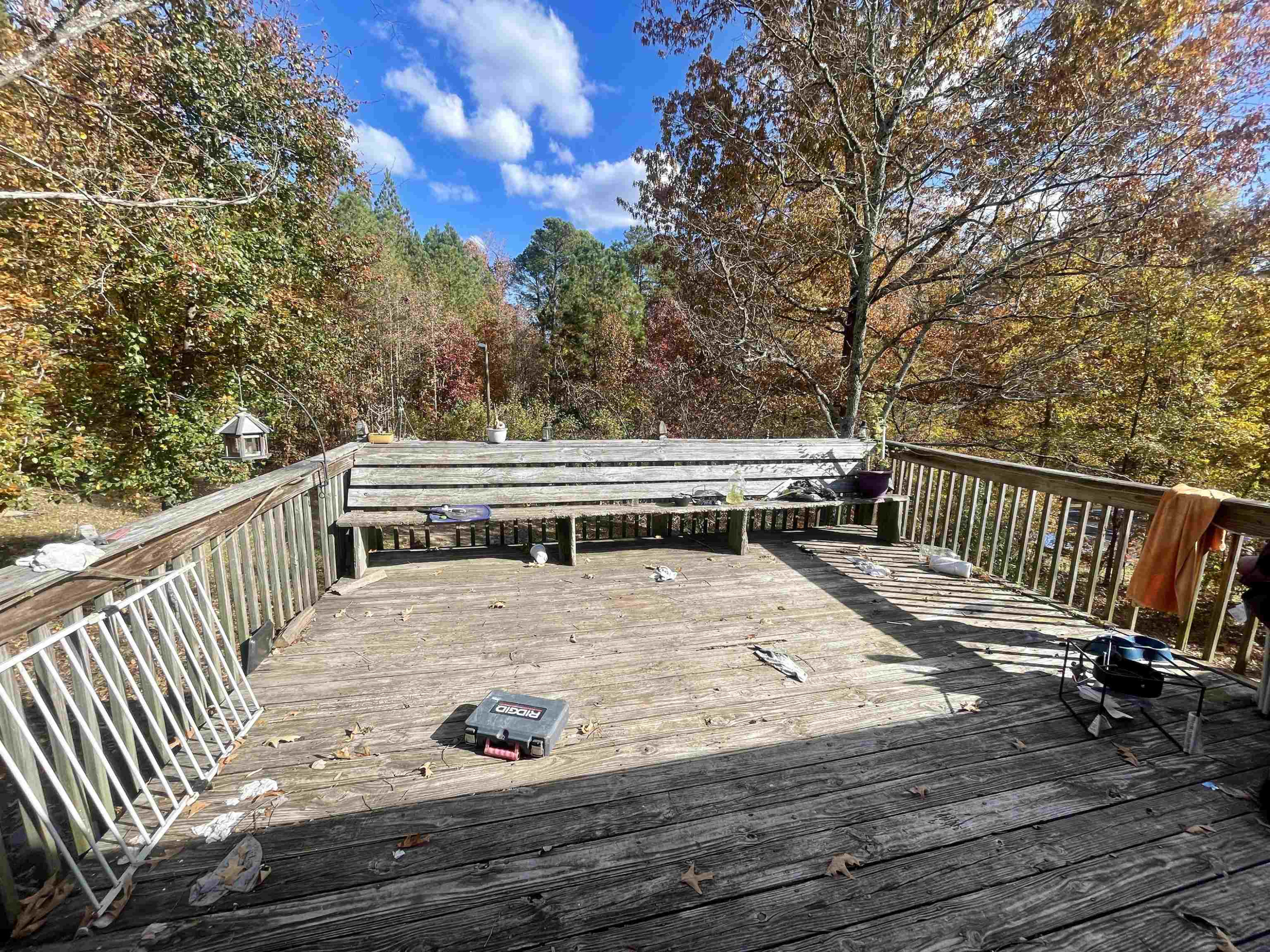 5017 Robinwood Road Durham, NC 27713 - Photo 23 of 31 a view of roof deck with wooden floor and fence