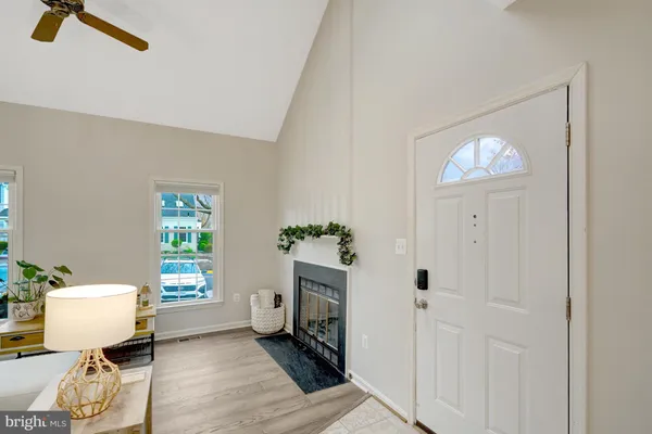 a living room with furniture and a couch