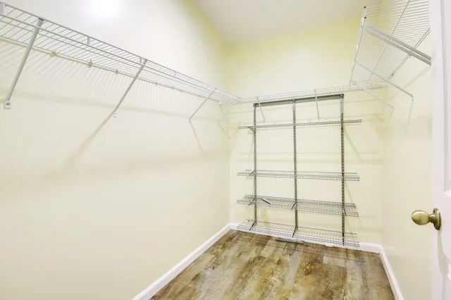 a view of a room with rack on the wall