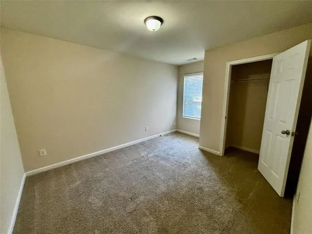 an empty room with an entryway
