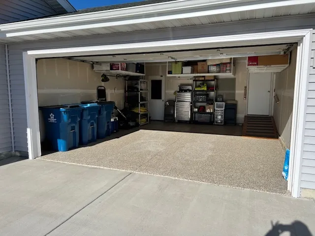 a room with closet and furniture