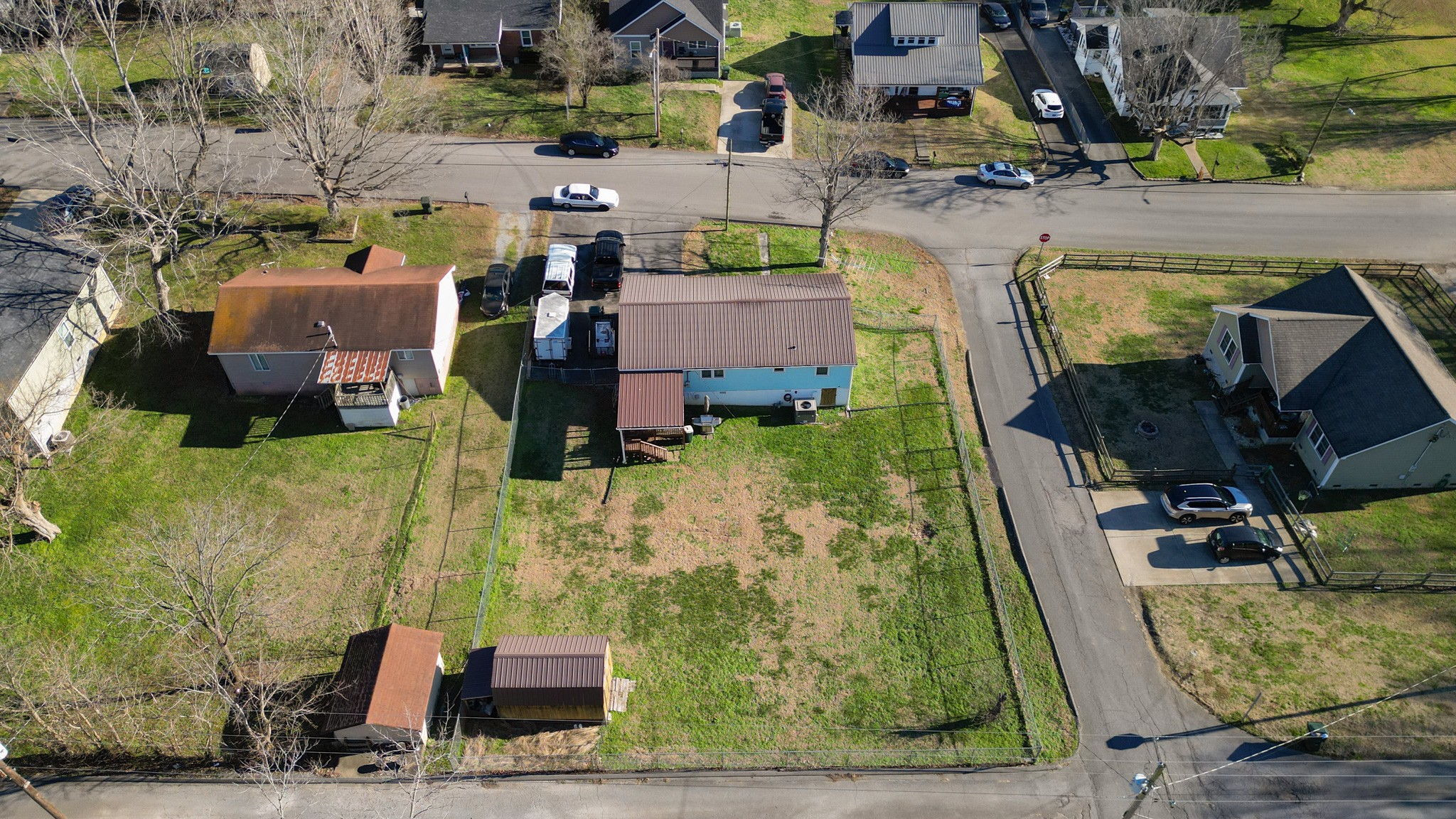 406 High Street Dickson, TN 37055 - Photo 18 of 24 an aerial view of a house with garden space