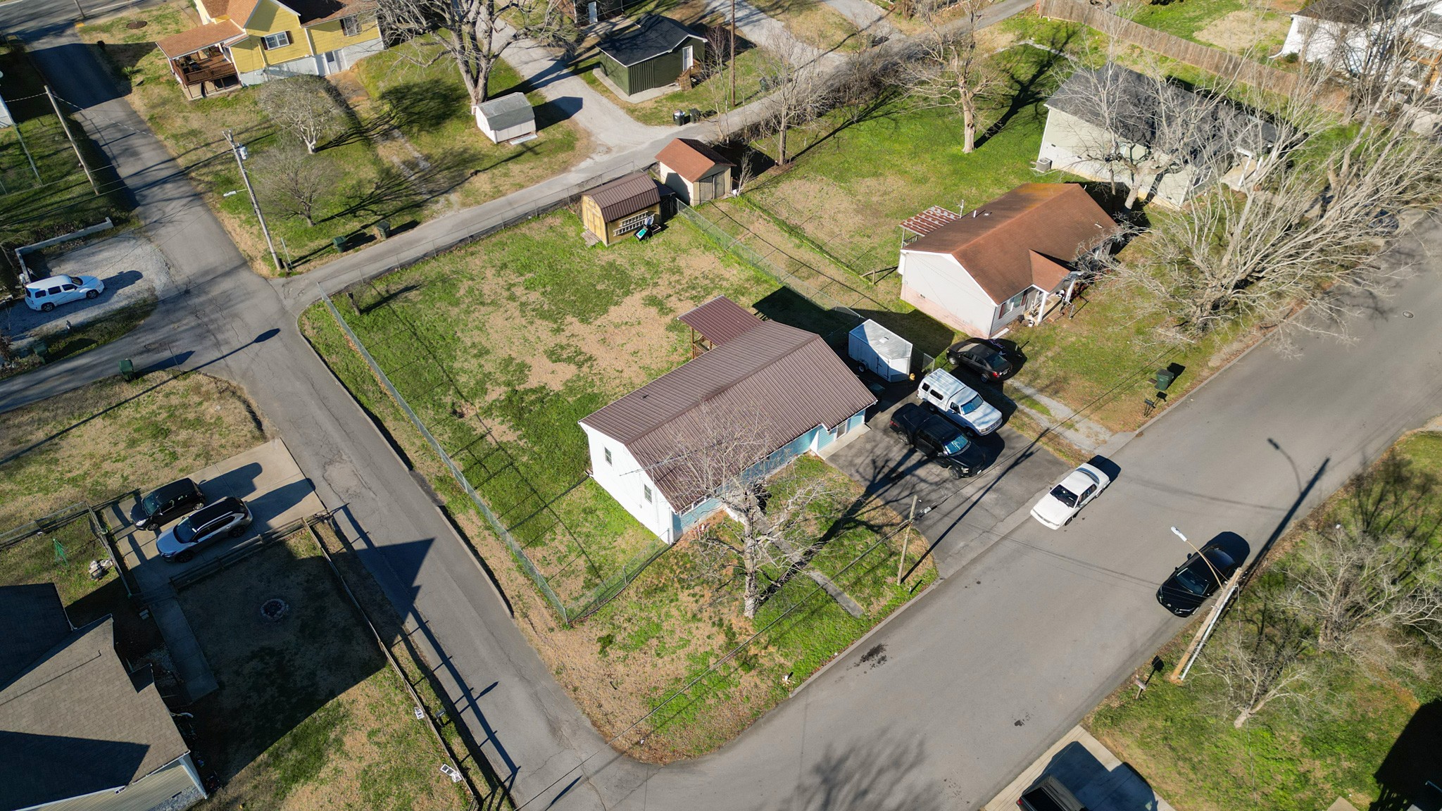 406 High Street Dickson, TN 37055 - Photo 20 of 24 an aerial view of a house with a yard