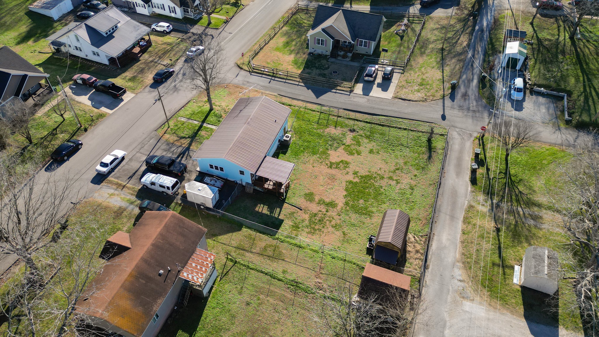 406 High Street Dickson, TN 37055 - Photo 21 of 24 an aerial view of a house with a yard