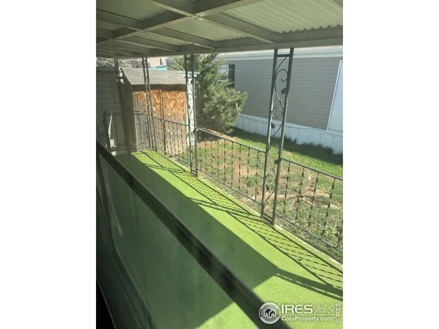 a view of a room with a window