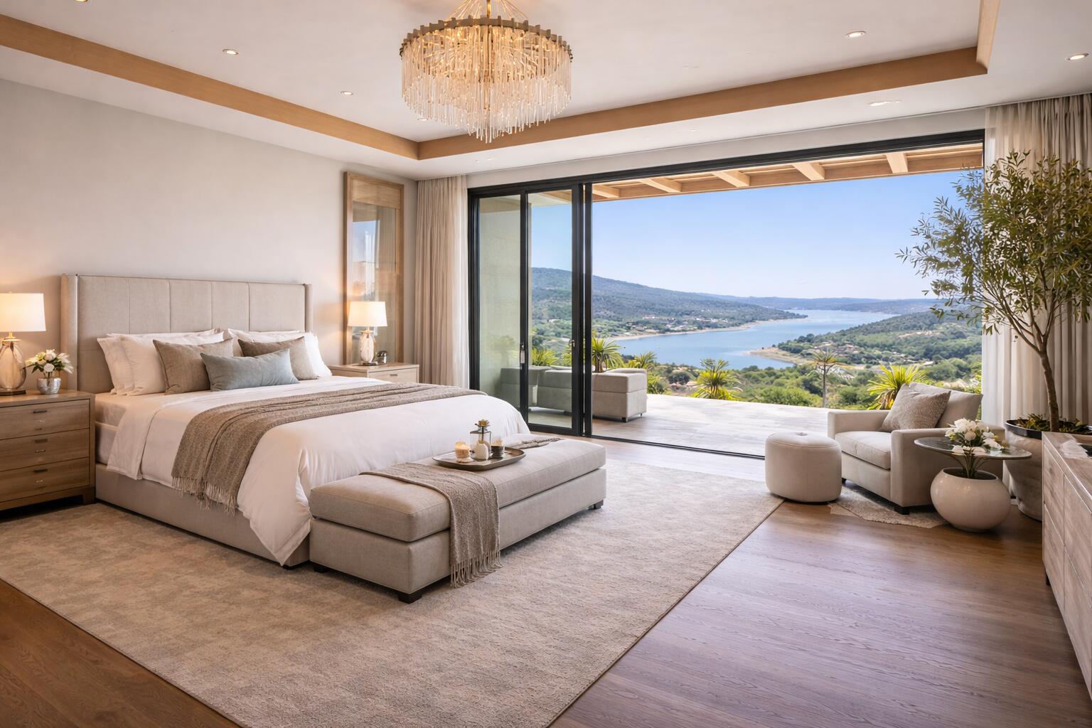 8102 Moon Rise Trail Jonestown, TX 78645 - Photo 24 of 33 a bedroom with furniture and a large window