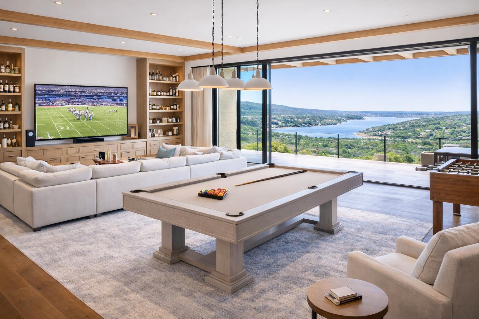 8102 Moon Rise Trail Jonestown, TX 78645 - Photo 5 of 33 a living room with furniture a rug and a flat screen tv