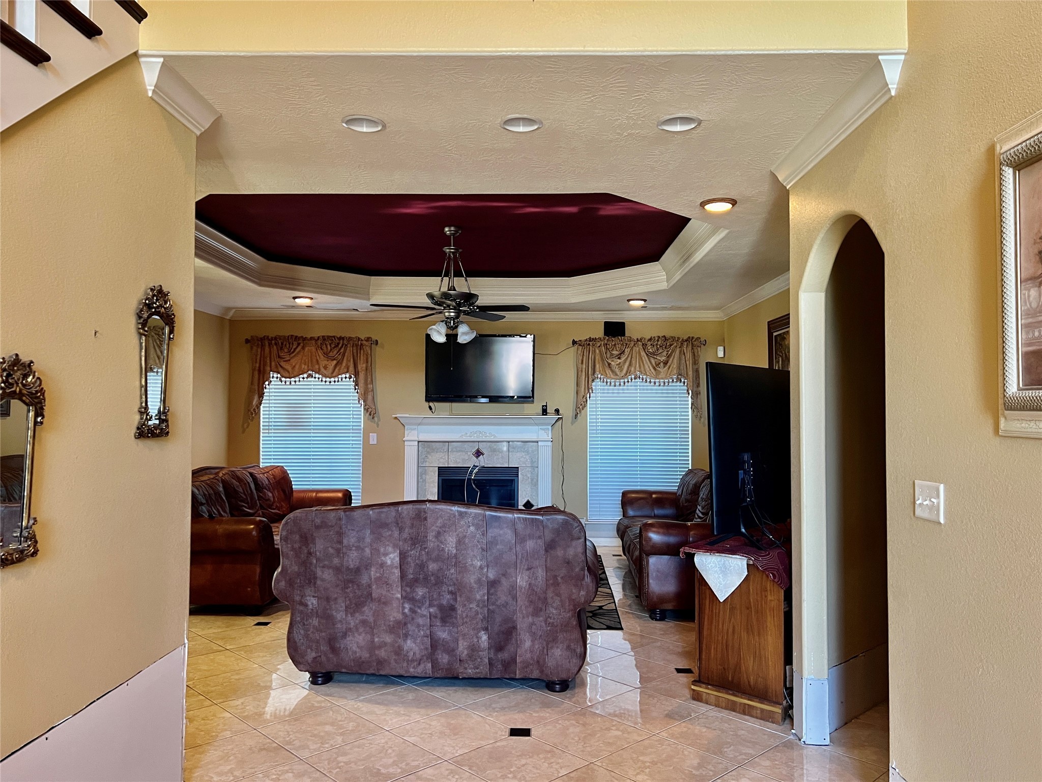 3301 Roya Court Port Arthur, TX 77642 - Photo 6 of 40 a living room with furniture and a fireplace