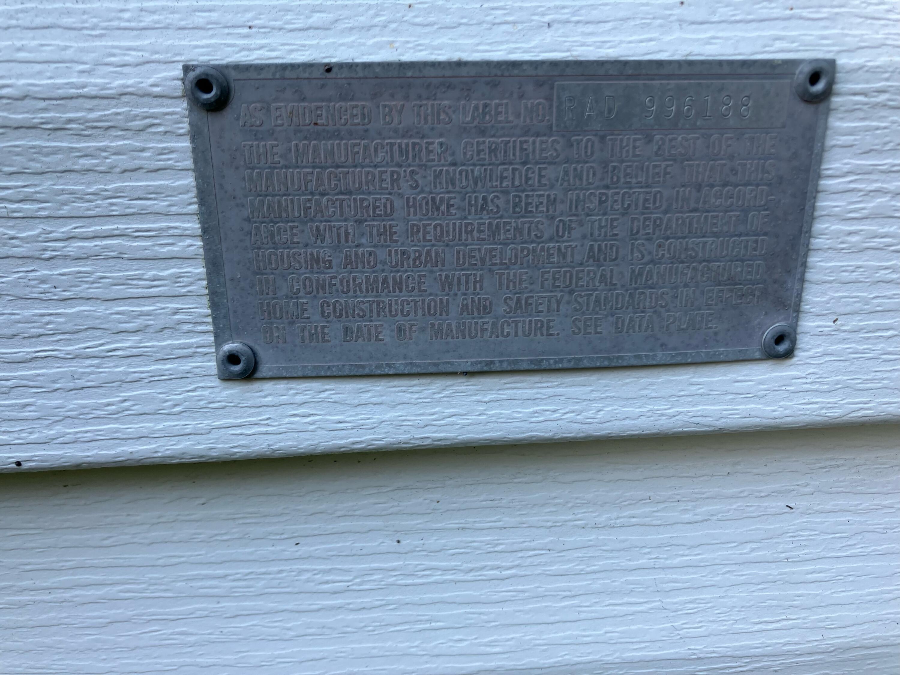 4639 Devore Road Mount Vernon, OH 43050 - Photo 54 of 54 HUD Sticker