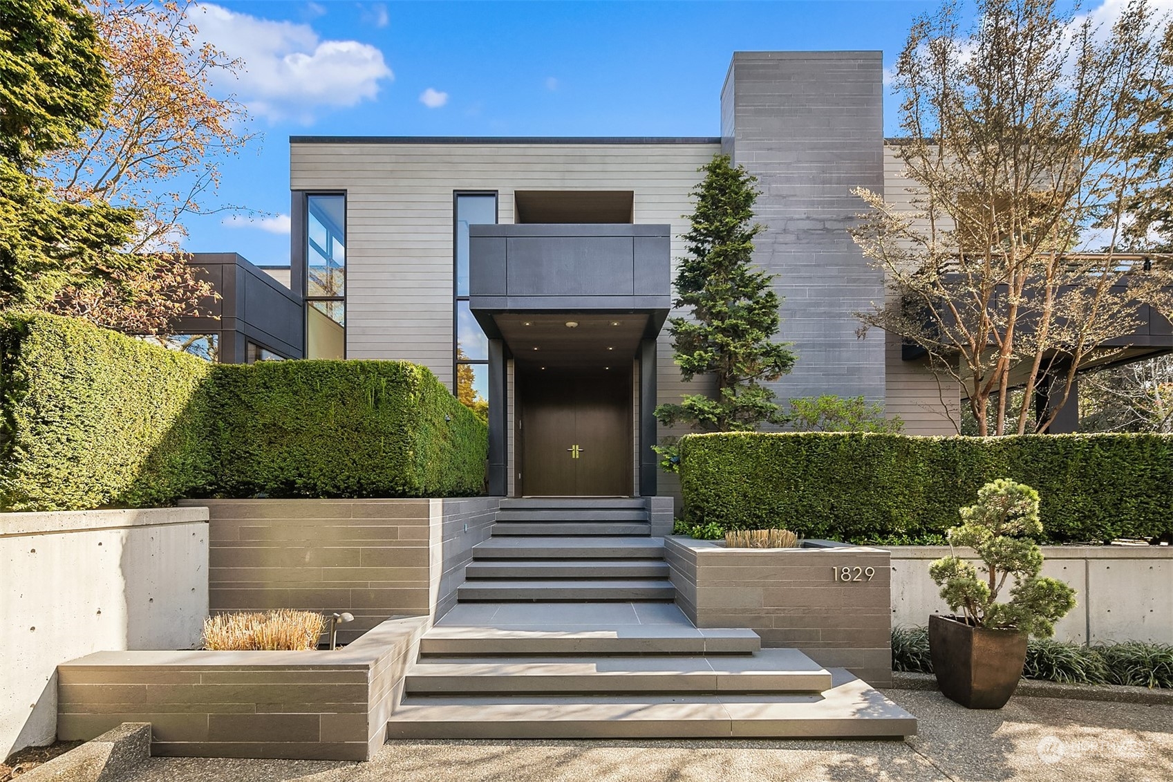 1829 Evergreen Point Road Medina, WA 98039 - Photo 1 of 39 a view of a house with a fountain