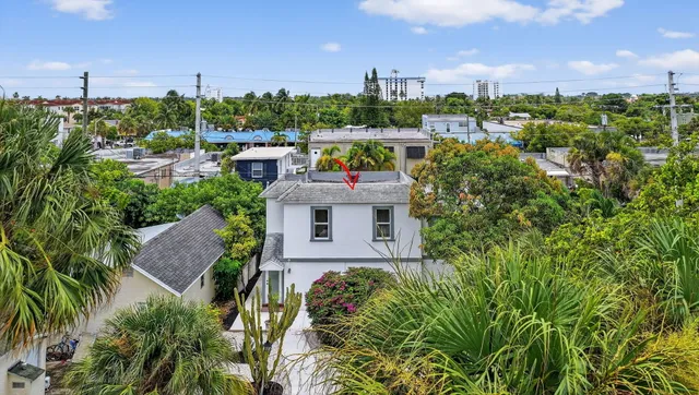 an aerial view of multiple house