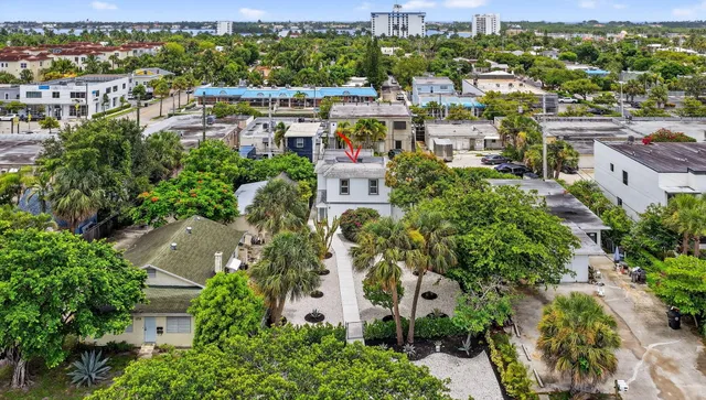 an aerial view of multiple house