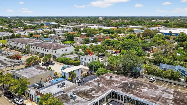 an aerial view of a city