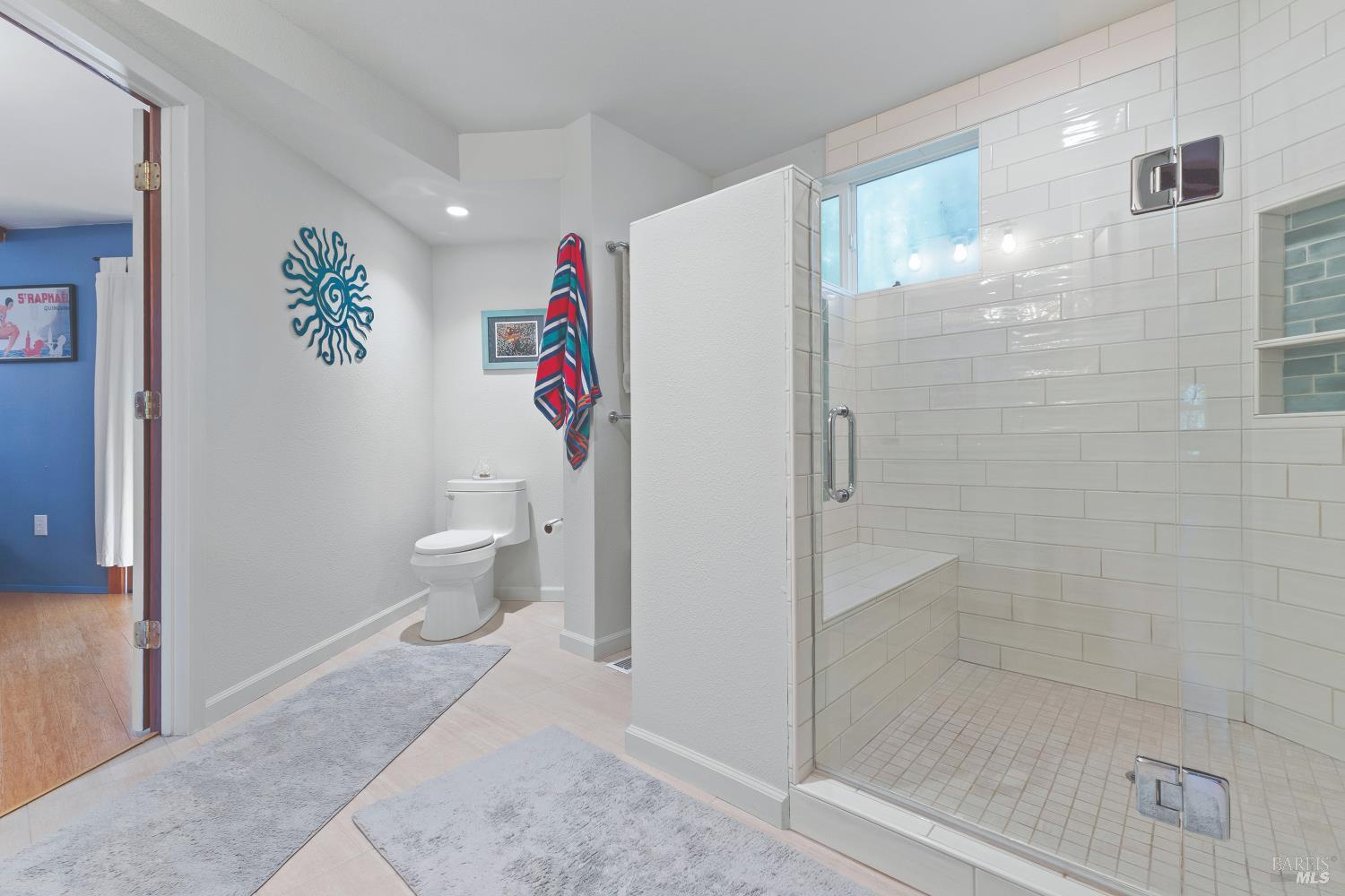 9085 Middle Terrace Monte Rio, CA 95462 - Photo 36 of 77 a bathroom with a shower and a toilet