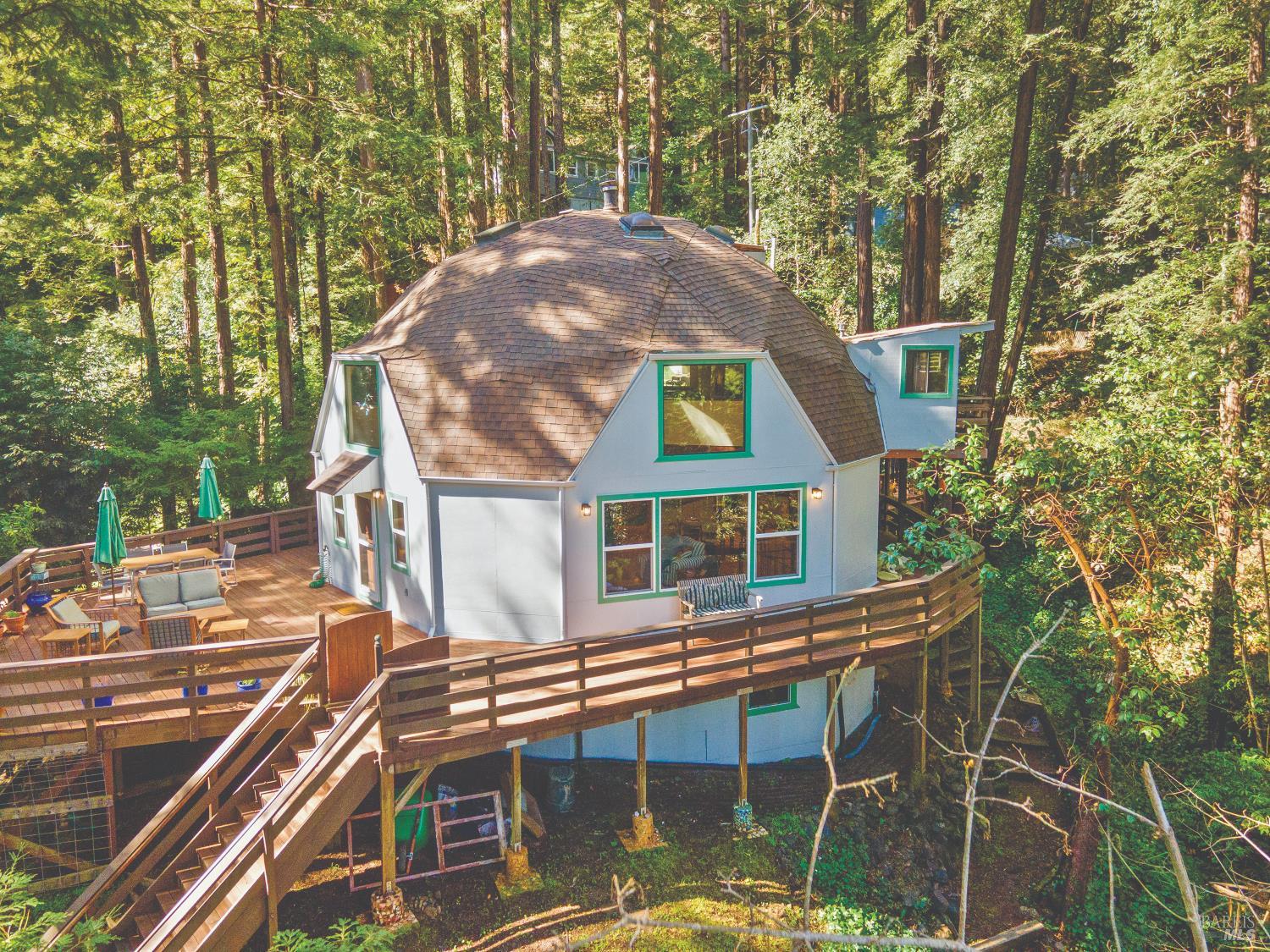 9085 Middle Terrace Monte Rio, CA 95462 - Photo 60 of 77 aerial view of a house with a yard