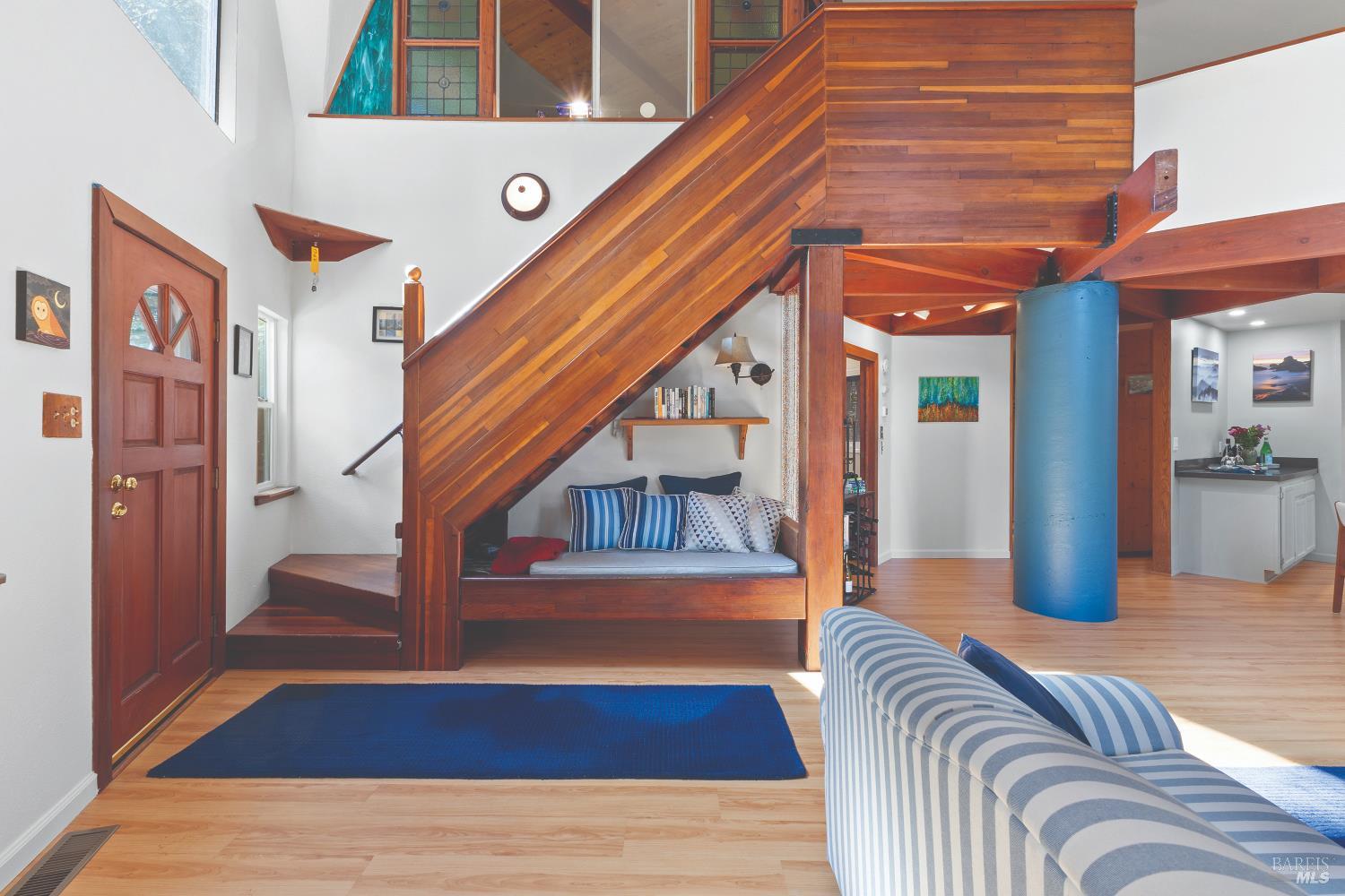 9085 Middle Terrace Monte Rio, CA 95462 - Photo 8 of 77 a view of entryway livingroom and hall with wooden floor
