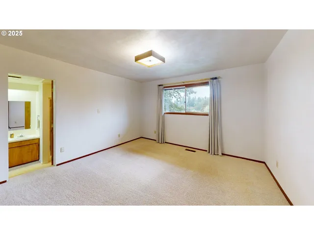 a open hall with a fireplace