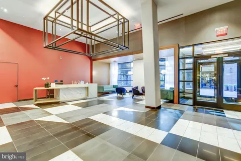 a view of a building with a door and windows