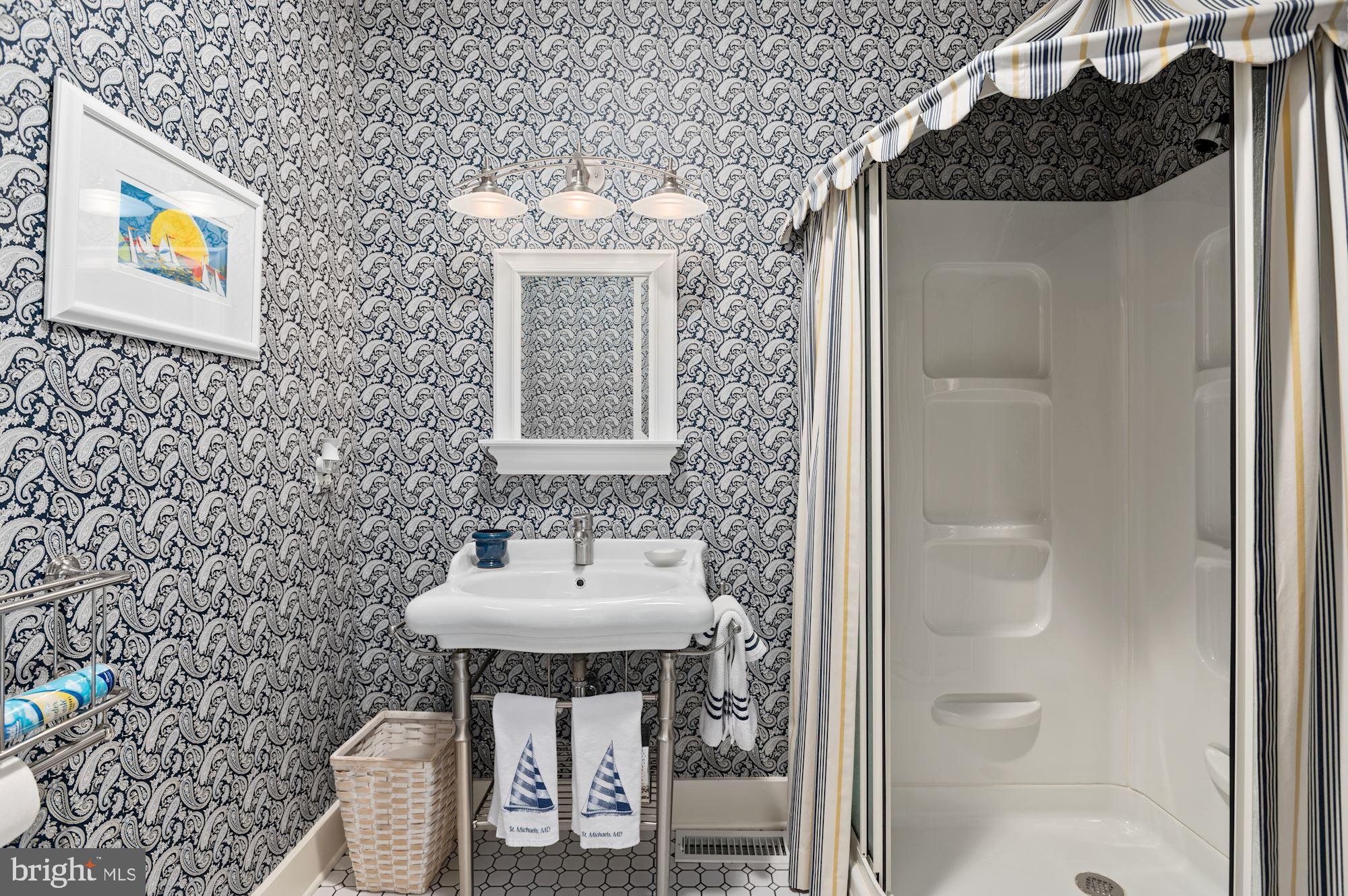 8620 Bozman Neavitt Road St. Michaels, MD 21663 - Photo 48 of 60 a bathroom with a sink and a mirror