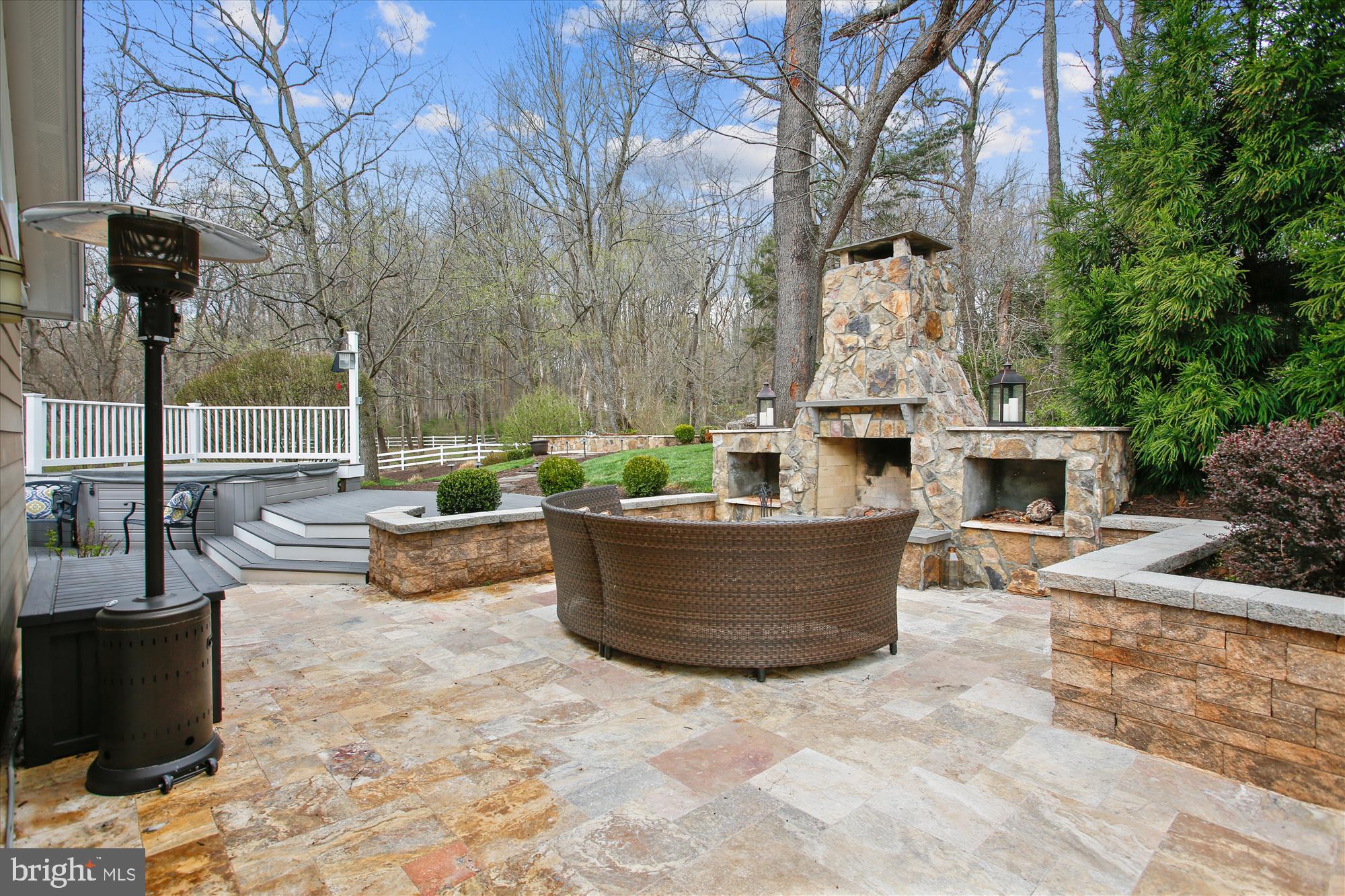 502 Walker Road Great Falls, VA 22066 - Photo 3 of 92 Huge stone patio and fireplace