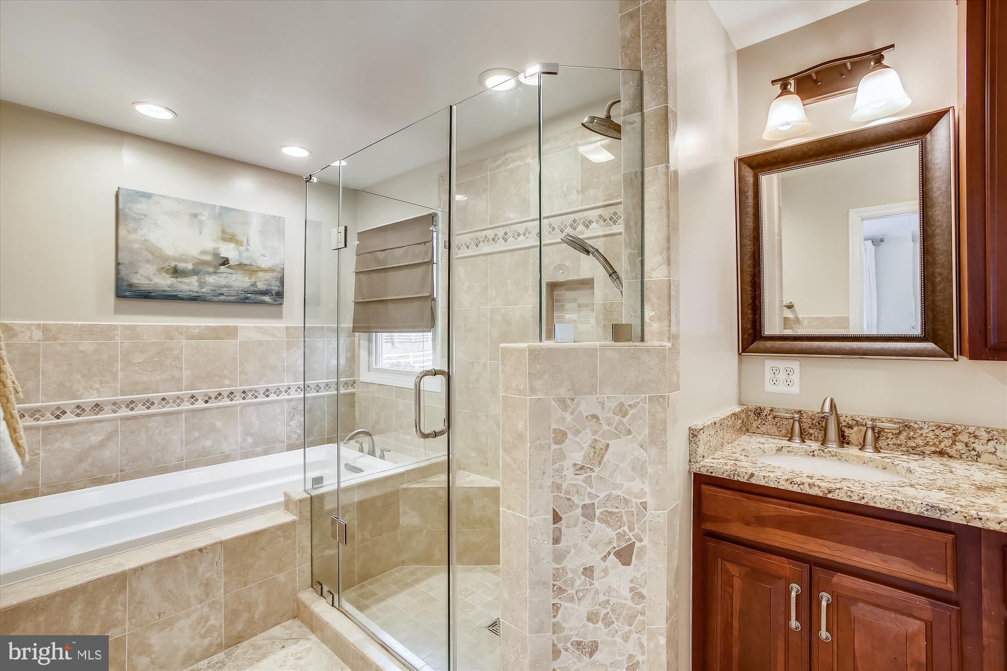 502 Walker Road Great Falls, VA 22066 - Photo 32 of 92 Gorgeous remodeled primary bathroom on main level