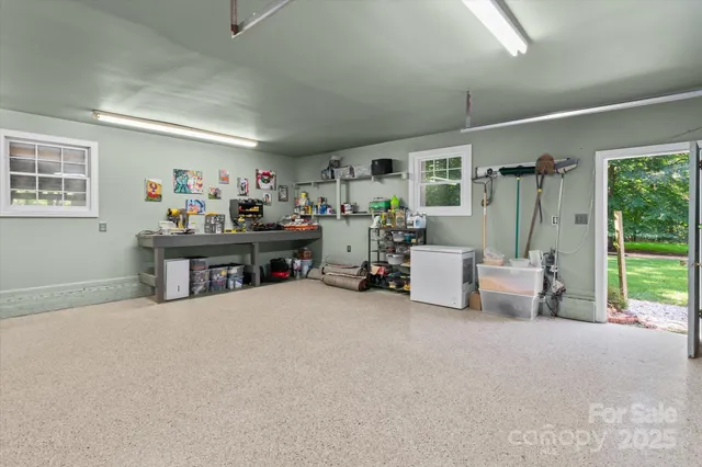 a room with furniture and a gate