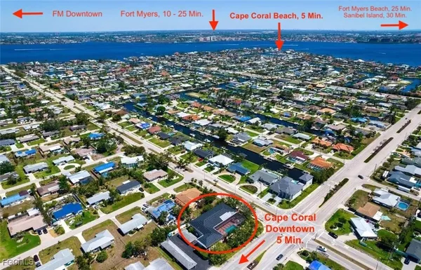 an aerial view of a city