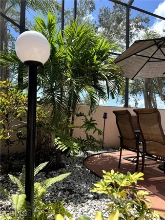 a living room with a desk