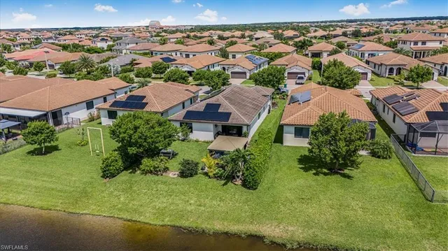 an aerial view of multiple house