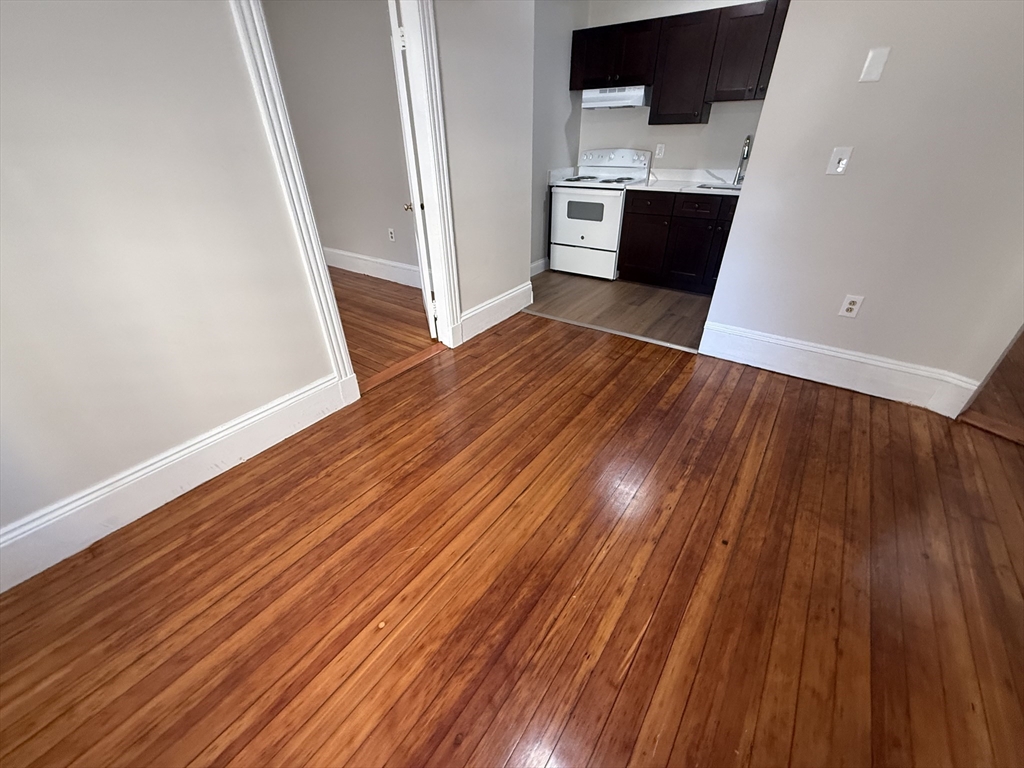 39 Newhall Street, Unit 20 Lynn, MA 01902 - Photo 8 of 11 wooden floor in an empty room with a fireplace