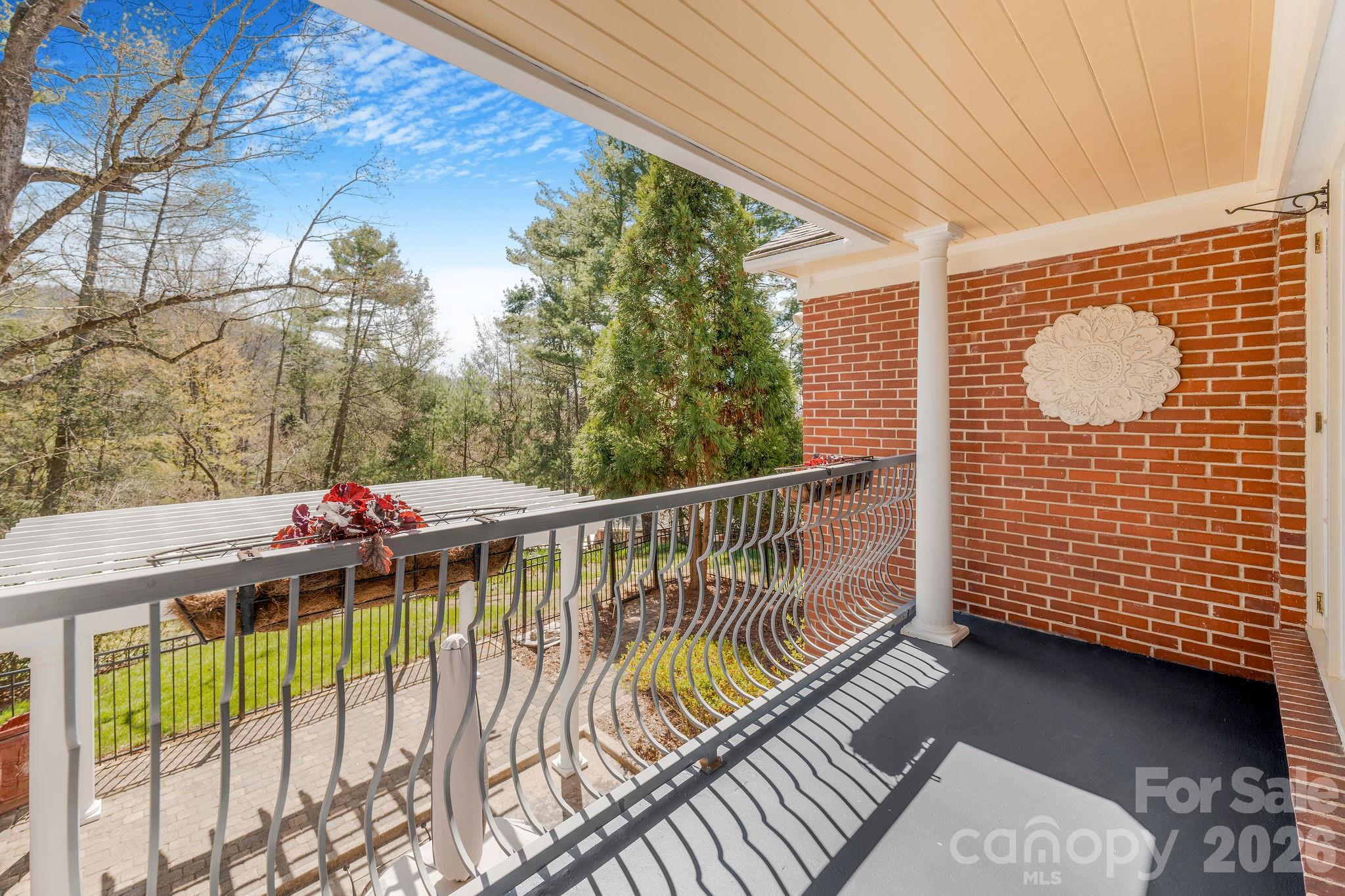 4 Dogwood Road Asheville, NC 28804 - Photo 16 of 48 a view of balcony with wooden fence and floor