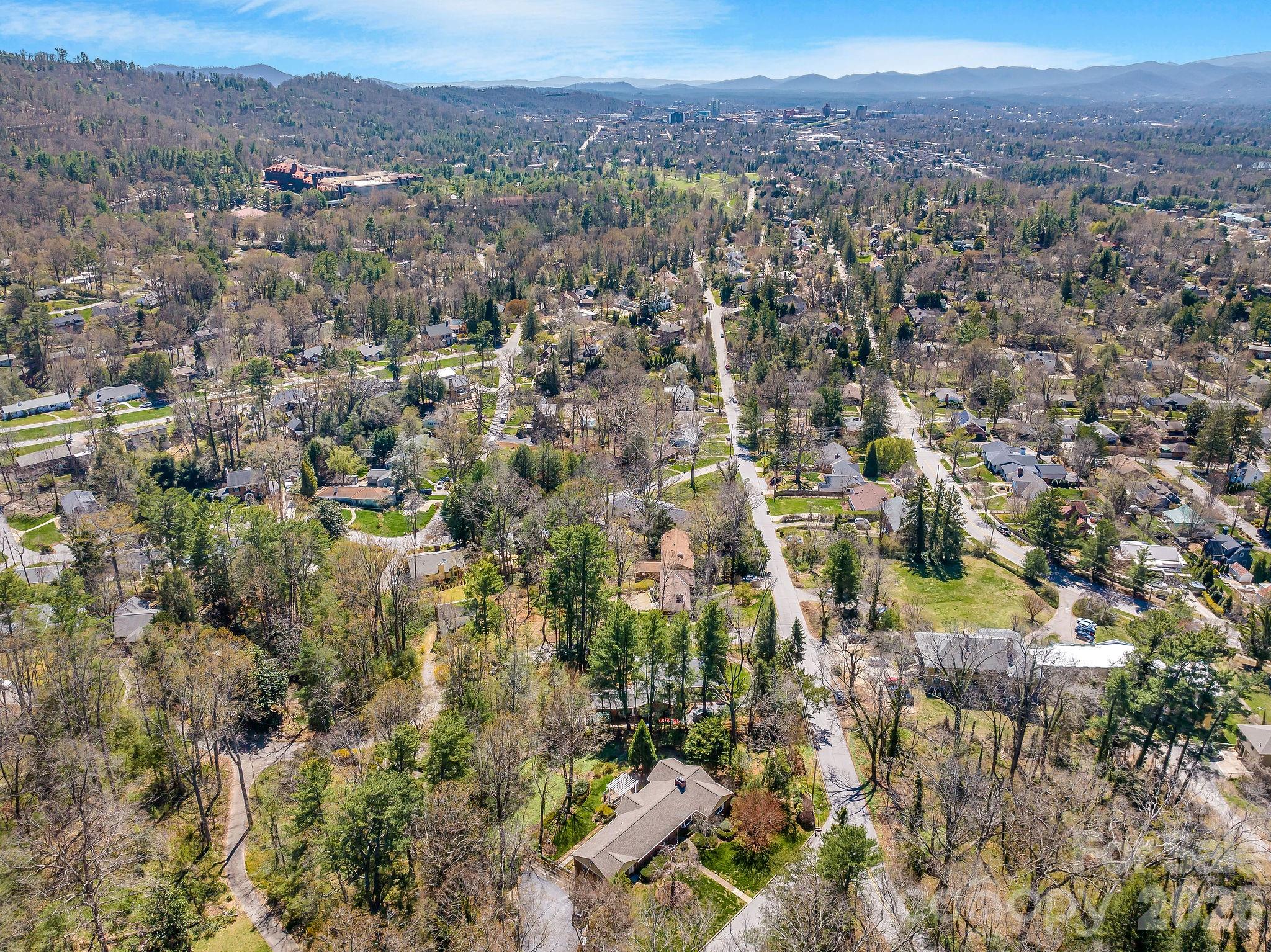 4 Dogwood Road Asheville, NC 28804 - Photo 8 of 48 an aerial view of residential house and lake view