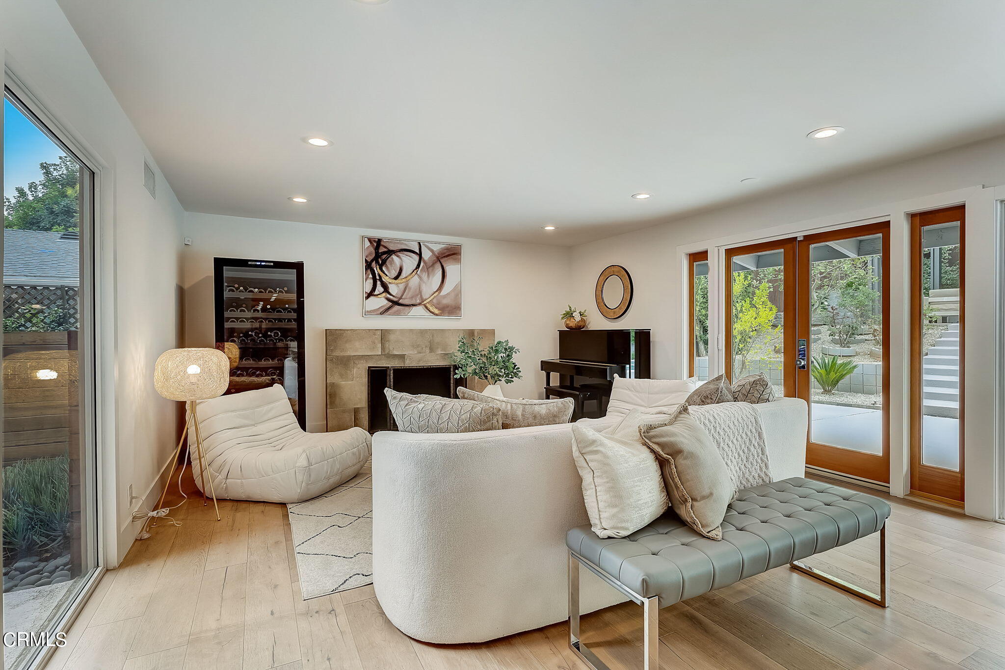 3785 Ranch Top Road Pasadena, CA 91107 - Photo 6 of 39 a living room with fireplace furniture and a large window