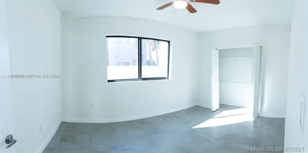 an empty room with a window