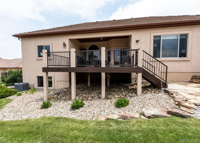 a house view with a garden space