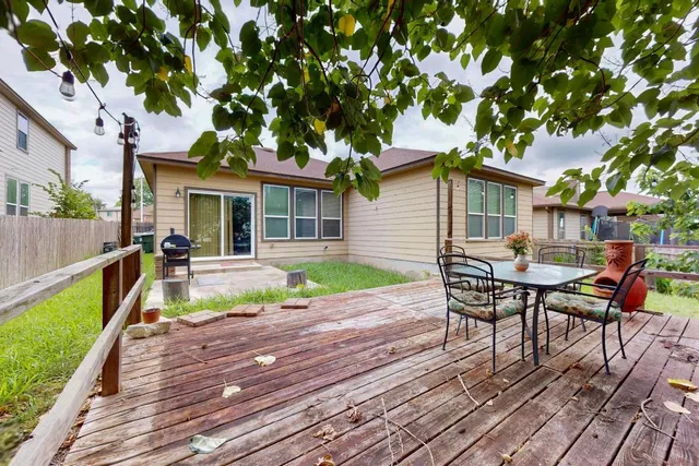 a view of out door space with seating