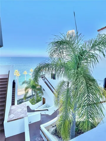 a view of a backyard with plants and patio