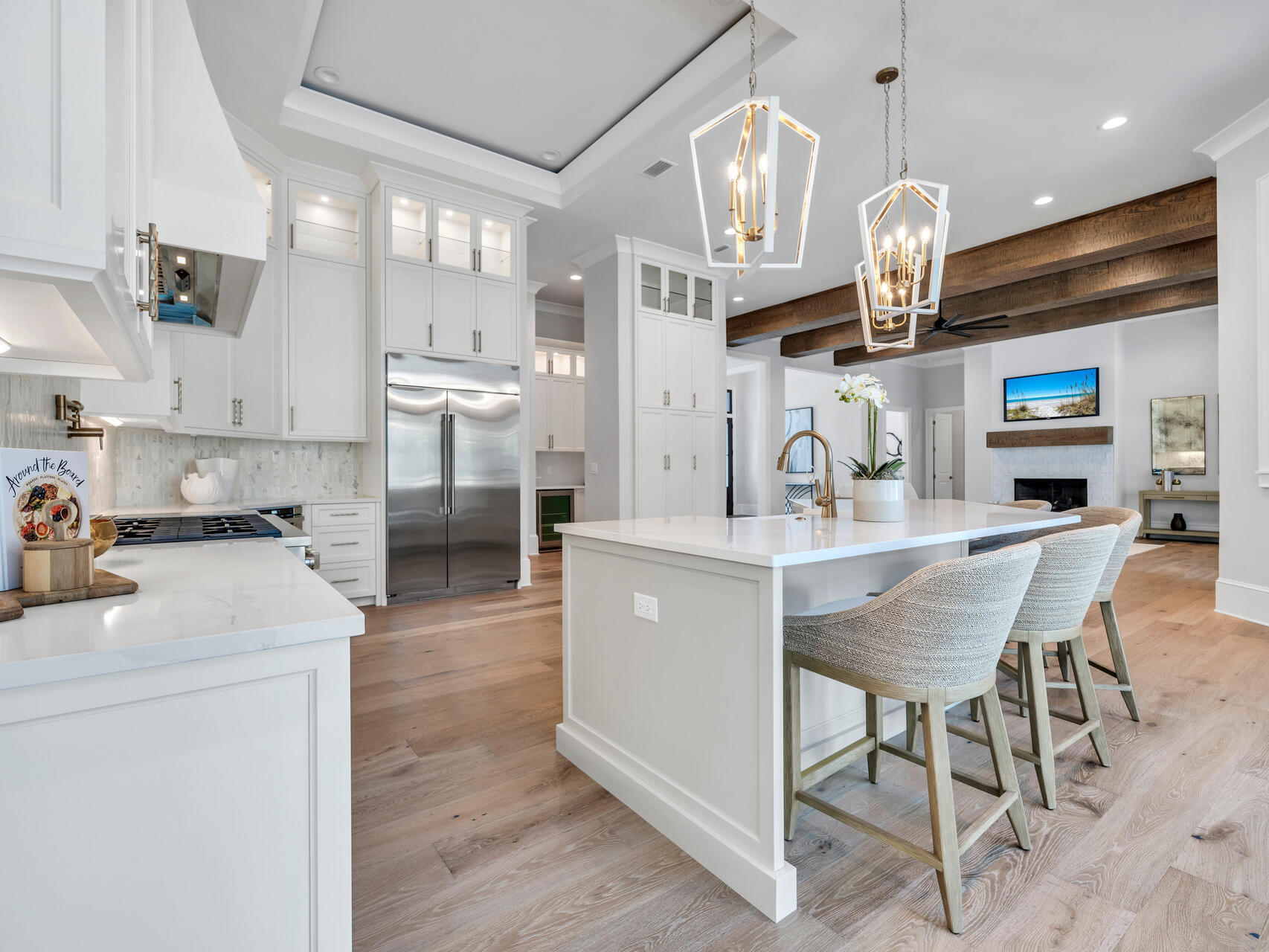3526 Burnt Pine Lane Miramar Beach, FL 32550 - Photo 14 of 49 a kitchen with stainless steel appliances kitchen island granite countertop a sink and cabinets
