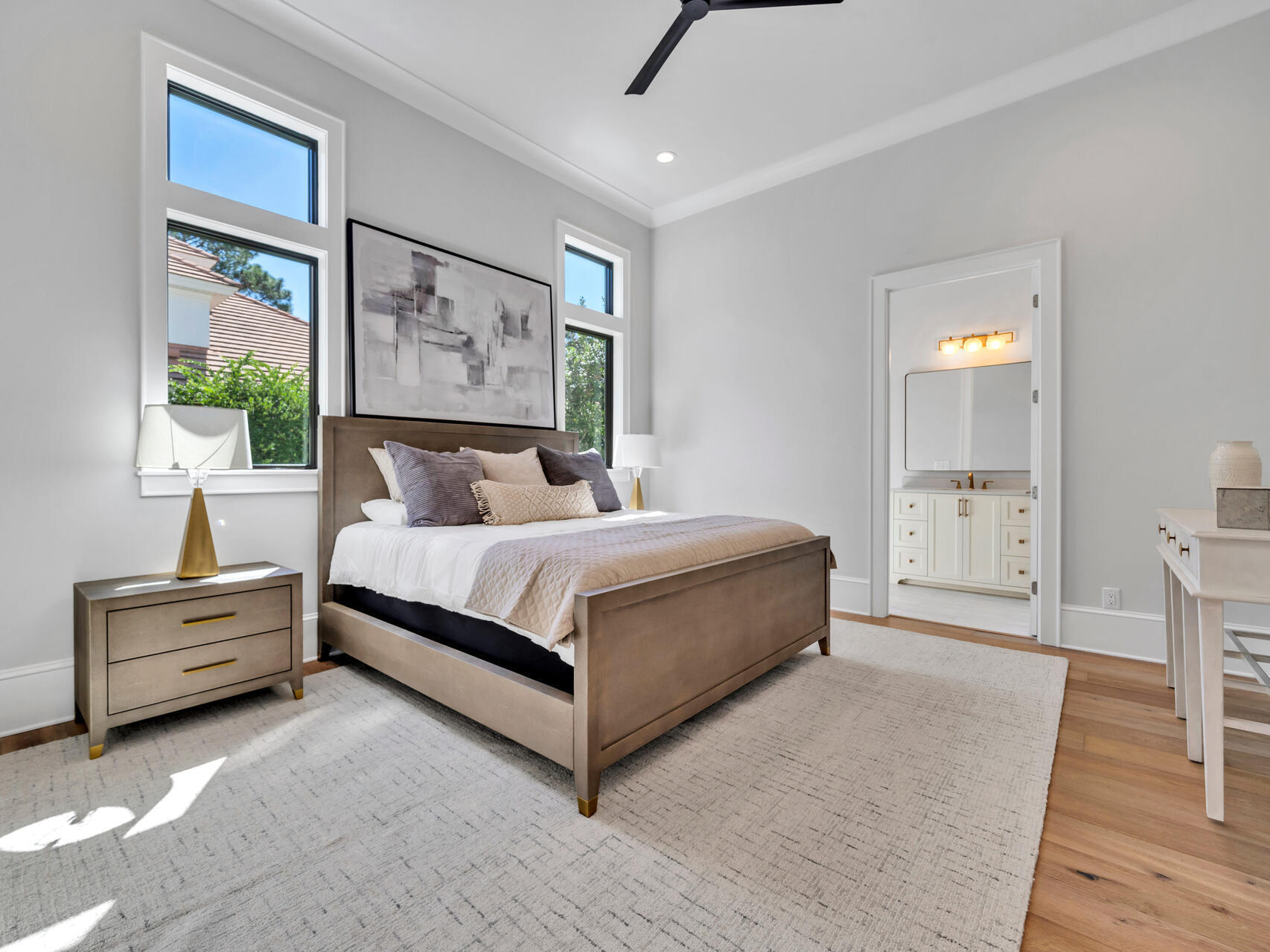 3526 Burnt Pine Lane Miramar Beach, FL 32550 - Photo 30 of 49 a bedroom with a bed and a painting on the wall