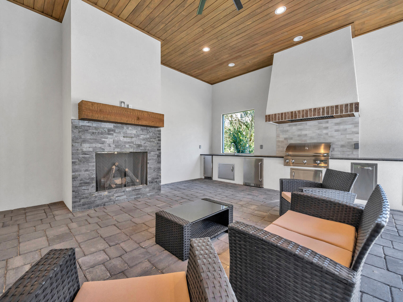 3526 Burnt Pine Lane Miramar Beach, FL 32550 - Photo 49 of 49 a living room with furniture and a fireplace
