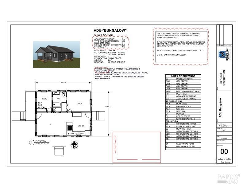 2901-2903 Rd I, Unit AC Redwood Valley, CA 95470 - Photo 29 of 33 Ready to build house plans for 3rd home on the property
