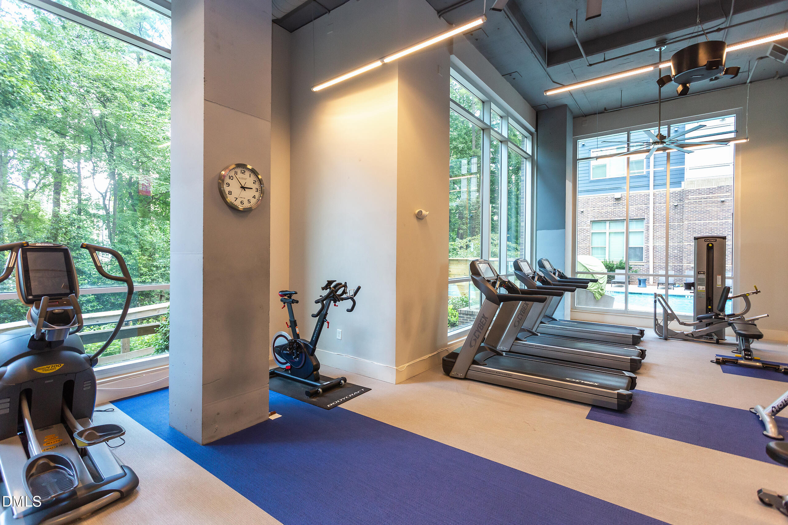 2608 Erwin Road, Unit 421 Durham, NC 27705 - Photo 39 of 45 a room with gym equipment and a large window
