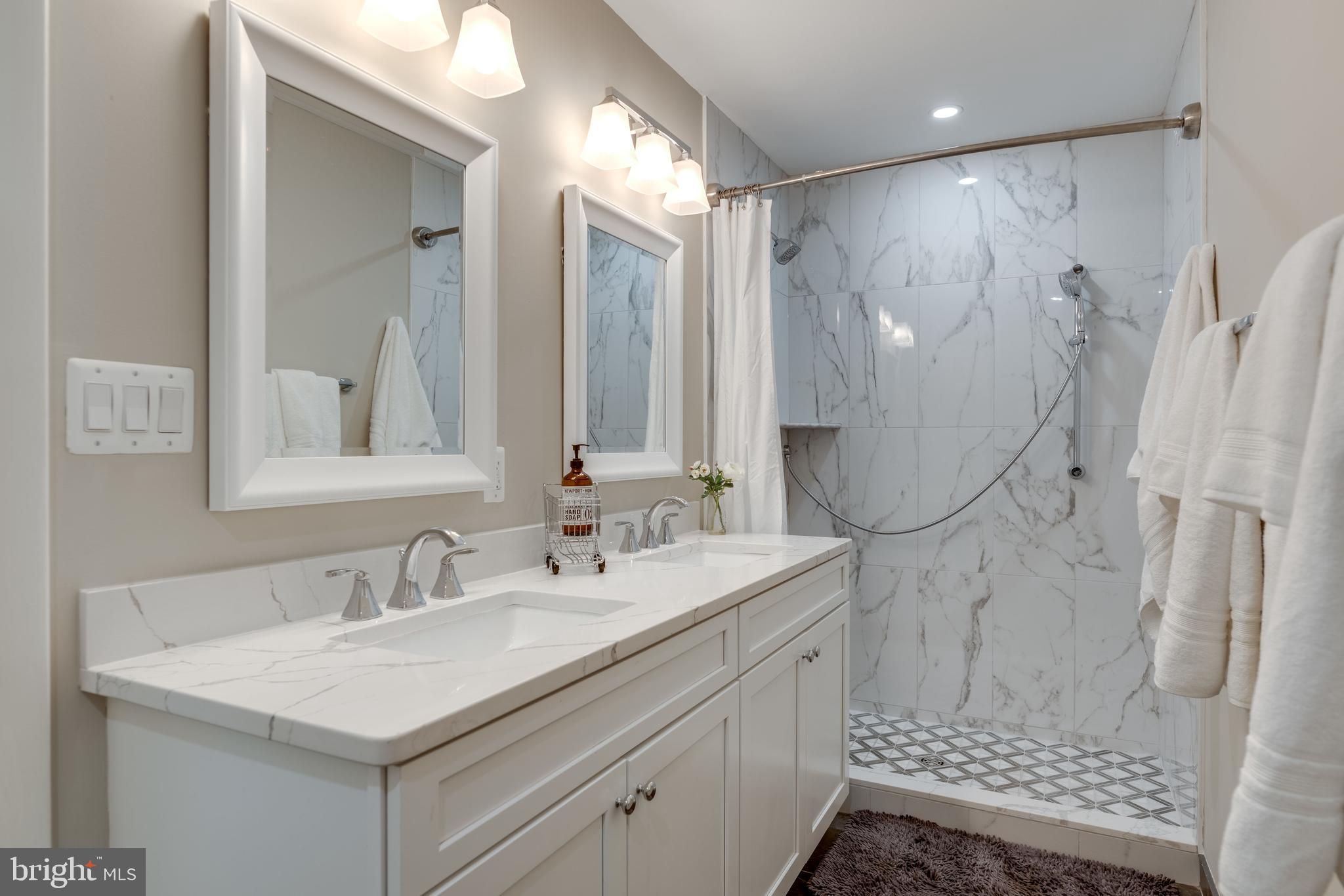 333 Silver Ridge Drive Sterling, VA 20164 - Photo 26 of 51 Smashing Carrara Marble Lux Bath w/ Custom Shower