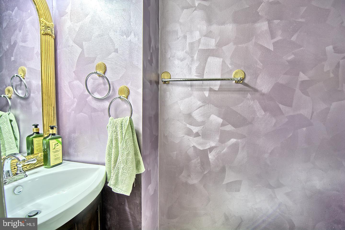 55 Jones Valley Circle Baltimore, MD 21209 - Photo 7 of 22 Updated Powder Room with venetian plaster walls