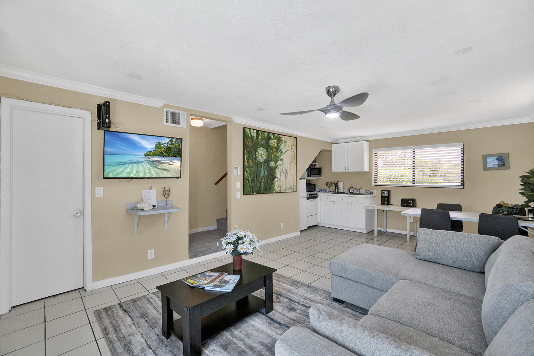 1901 North Riverside Drive, Unit 1 Pompano Beach, FL 33062 - Photo 10 of 26 a living room with furniture and wooden floor