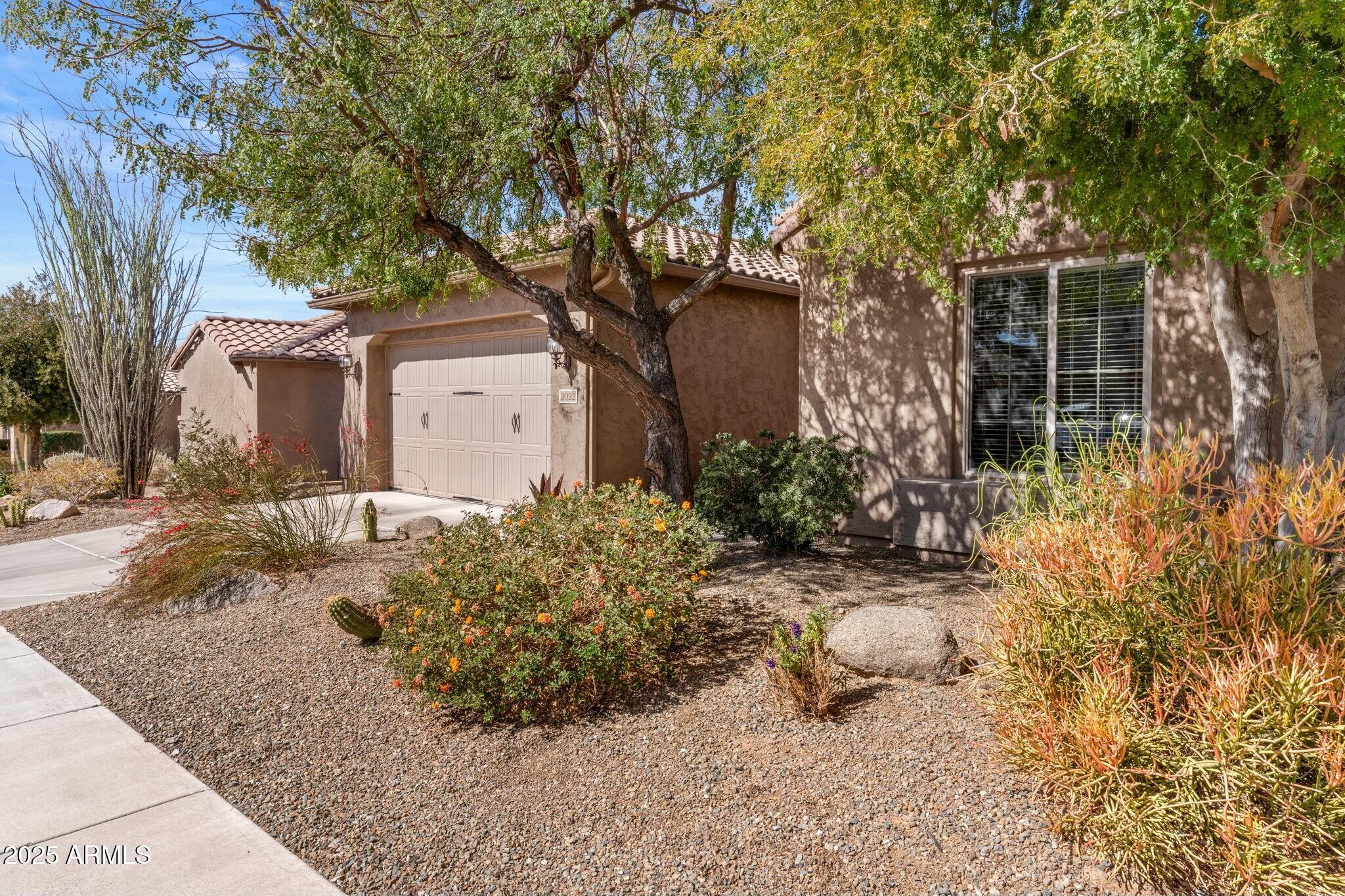 2022 West Steed Ridge Phoenix, AZ 85085 - Photo 2 of 85 a front view of a house with garden