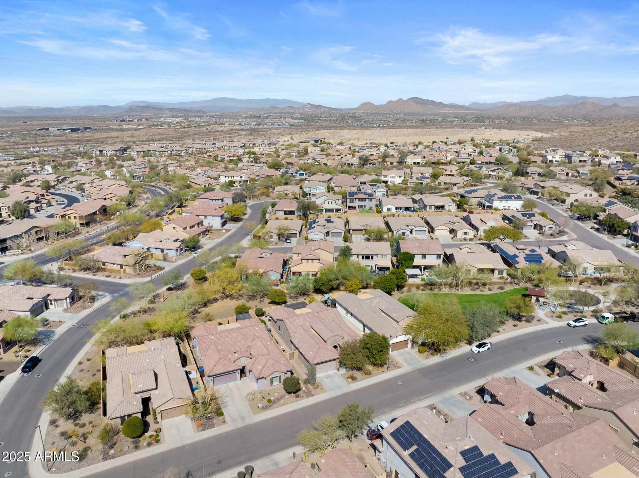 2022 West Steed Ridge Phoenix, AZ 85085 - Photo 55 of 85 an aerial view of residential building with outdoor space
